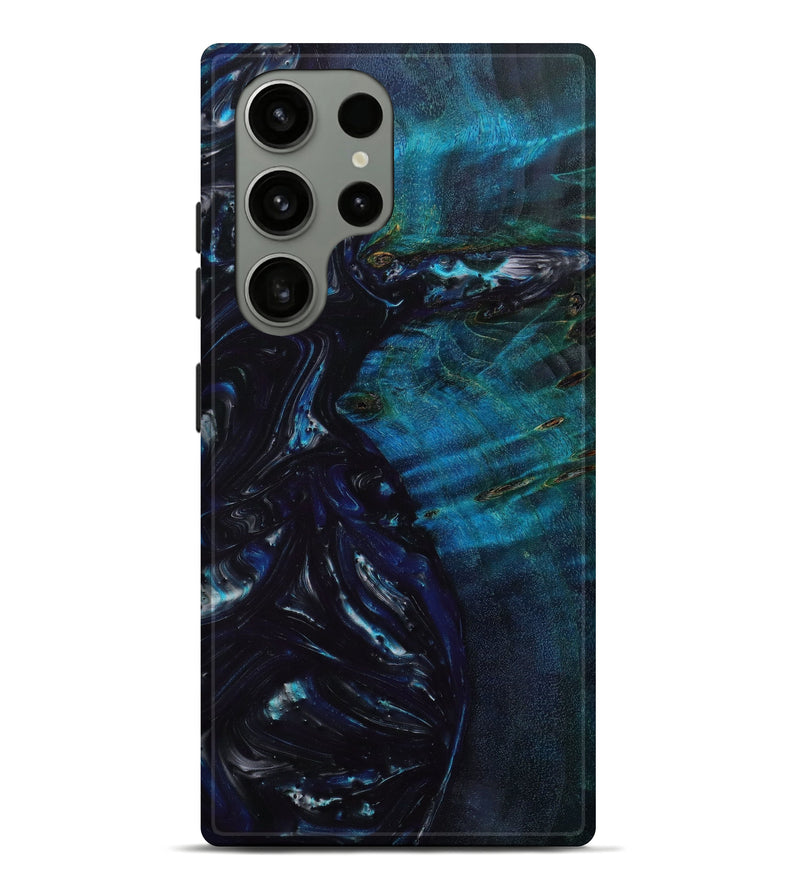 Galaxy S23 Ultra Wood+Resin Live Edge Phone Case - Jan (Blue, 641464)