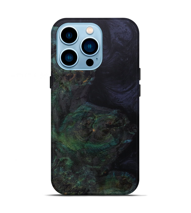 iPhone 14 Pro Wood+Resin Live Edge Phone Case - Knox (Pure Black, 610321)