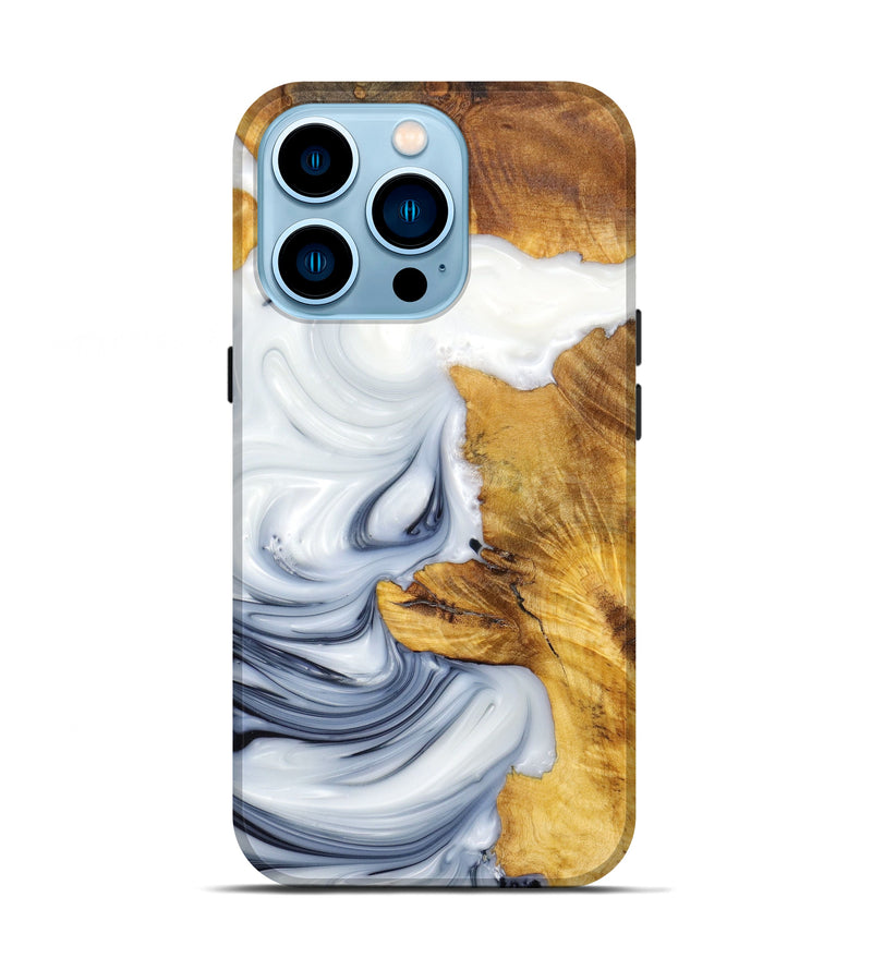 iPhone 14 Pro Wood+Resin Live Edge Phone Case - Brittney (Artist Pick, 637741)