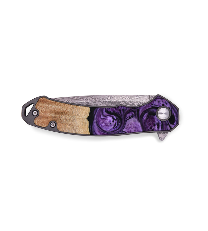 EDC Wood+Resin Pocket Knife - Nina (Purple, 642805)