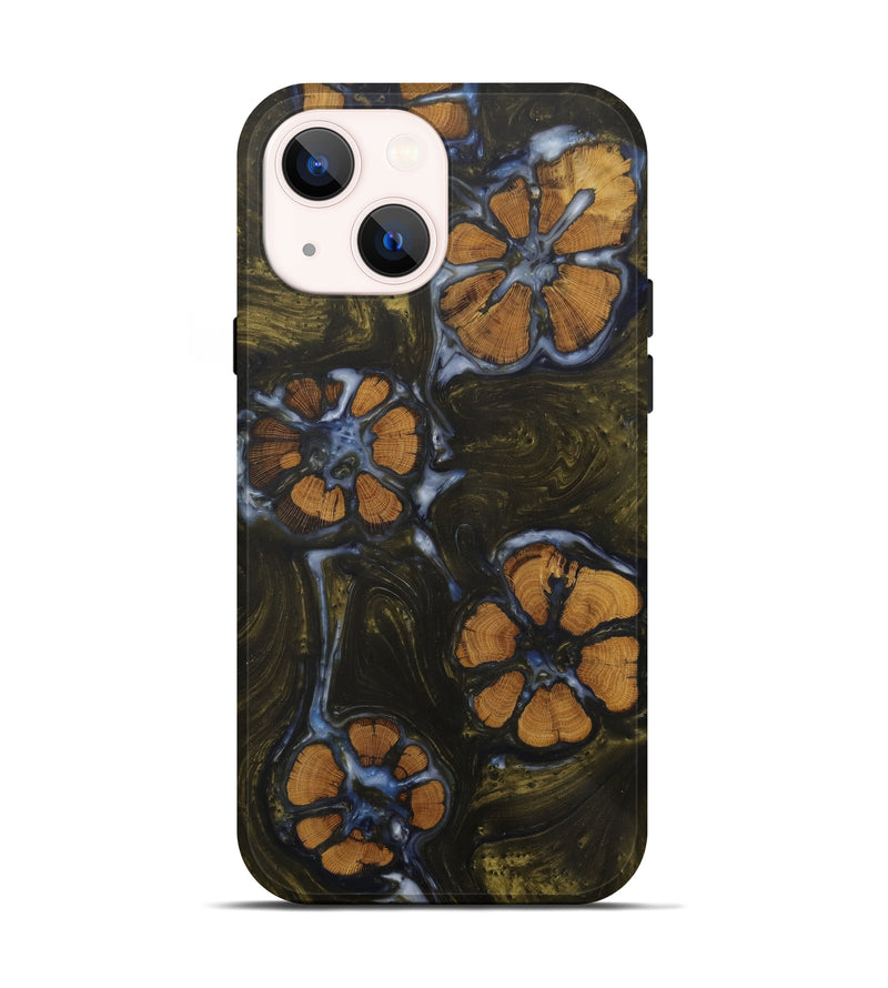 iPhone 13 Wood+Resin Live Edge Phone Case - Xiaofeng (Black & White, 580077)