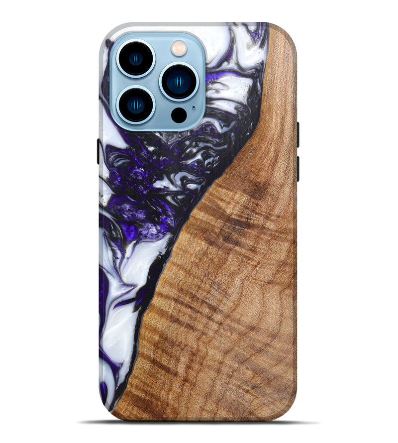 iPhone 14 Pro Max Wood+Resin Live Edge Phone Case - Telly (Artist Pick, 625395)