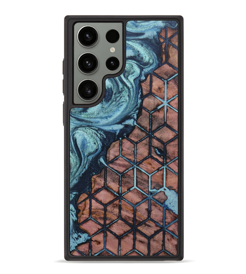 Galaxy S23 Ultra Wood+Resin Phone Case - Loriann (Pattern, 622333)