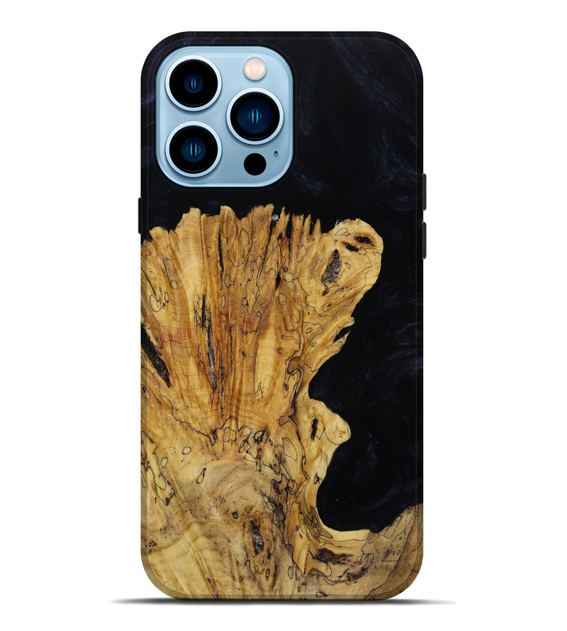 iPhone 14 Pro Max Wood+Resin Live Edge Phone Case - Irene (Artist Pick, 646336)
