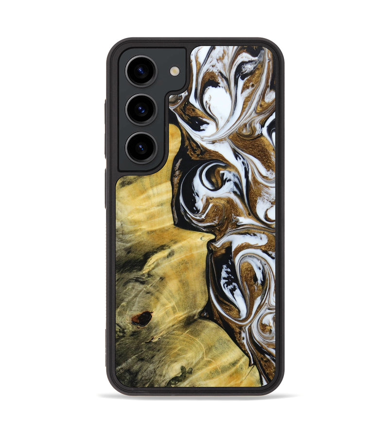 Galaxy S23 Wood+Resin Phone Case - Imogene (Black & White, 642290)
