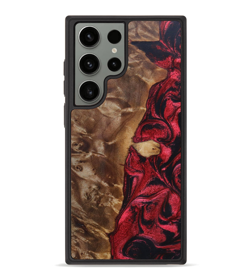 Galaxy S23 Ultra Wood+Resin Phone Case - Alayna (Red, 631990)