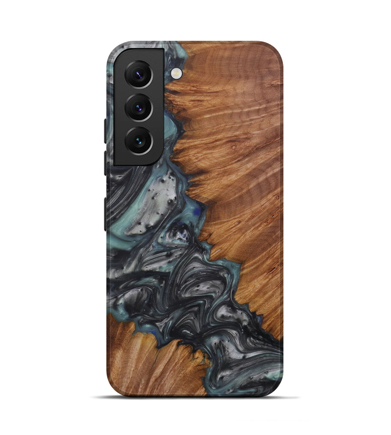 Galaxy S22 Wood+Resin Live Edge Phone Case - Nertie (Light Blue, 580089)