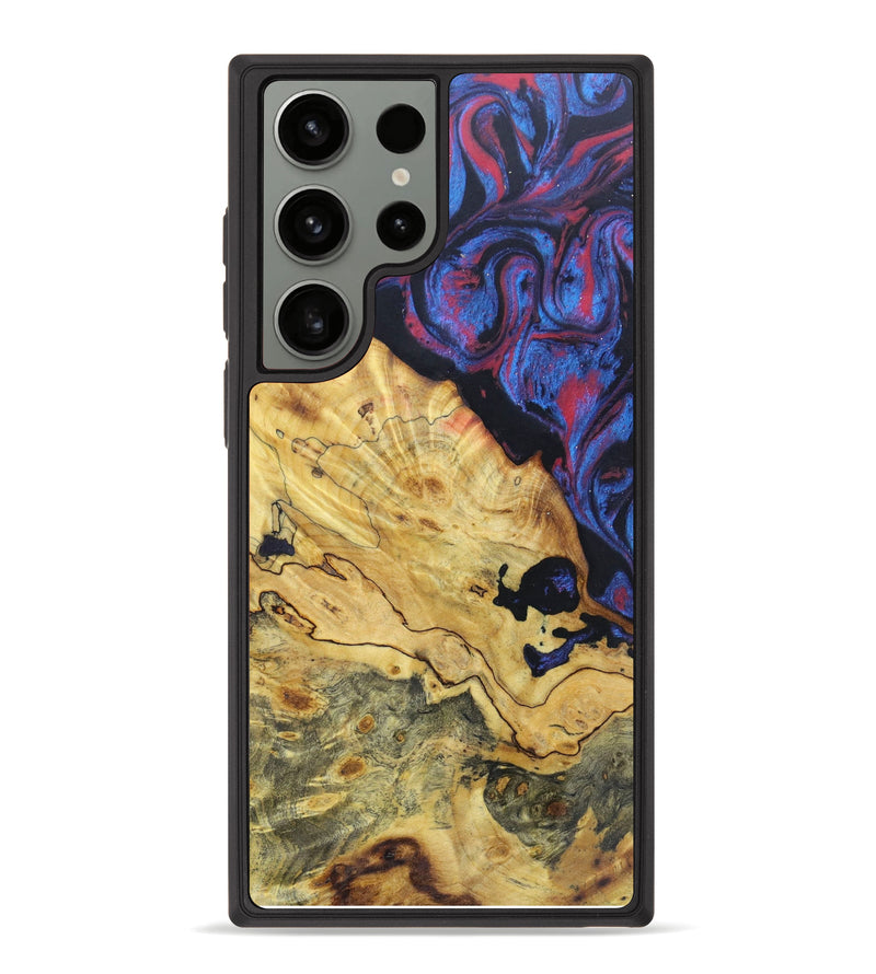 Galaxy S23 Ultra Wood+Resin Phone Case - Lilith (Blue, 625315)