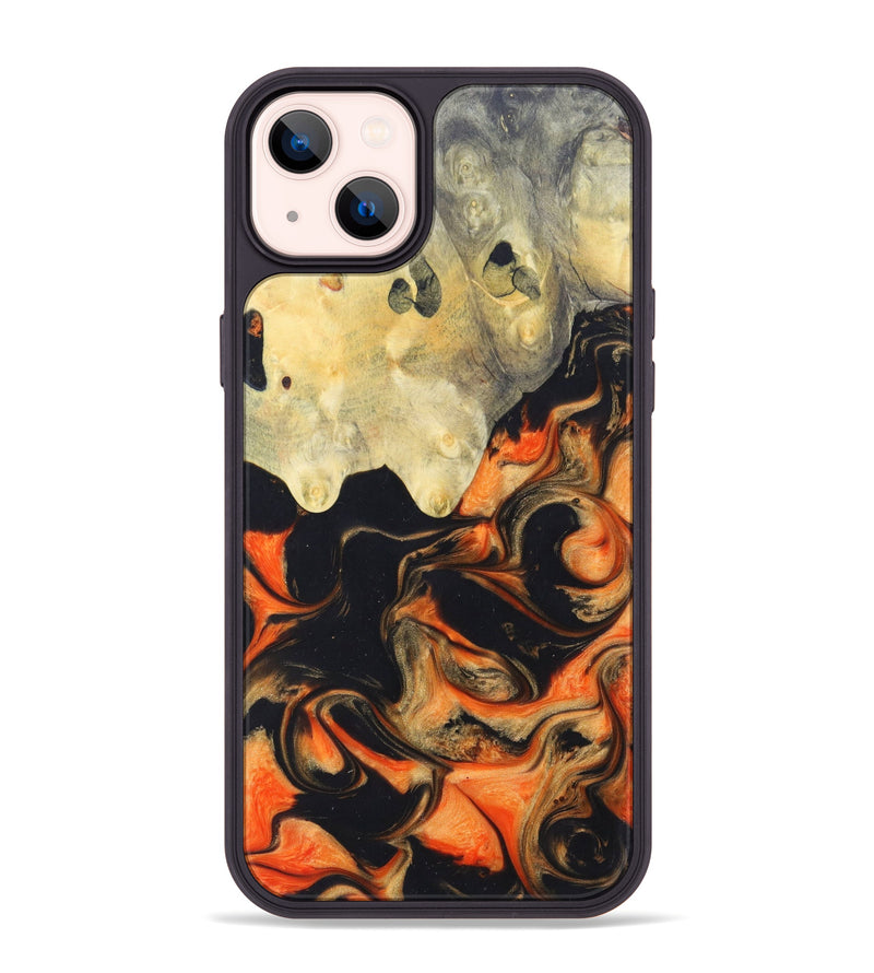 iPhone 14 Plus Wood+Resin Phone Case - Gina (Lava, 625010)