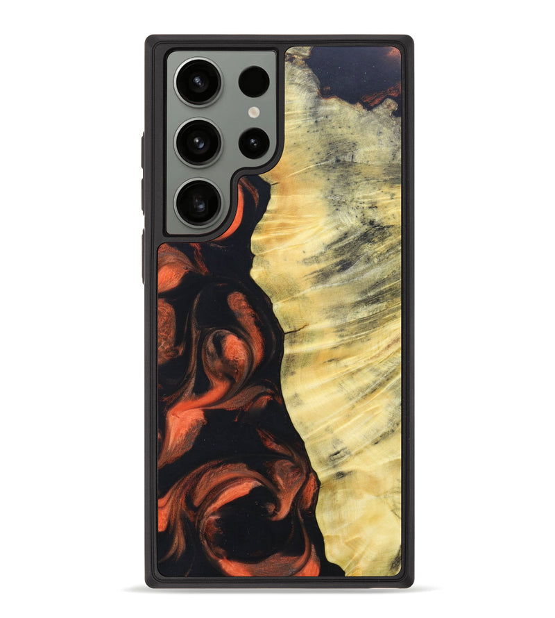 Galaxy S23 Ultra Wood+Resin Phone Case - Candida (Red, 626166)
