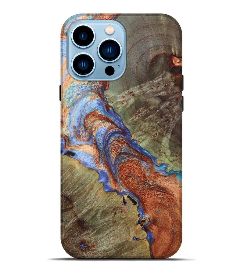 iPhone 14 Pro Max Wood+Resin Live Edge Phone Case - Audrey (Artist Pick, 637734)