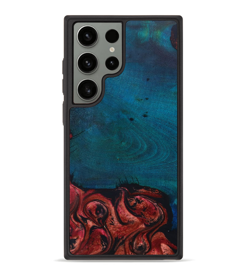 Galaxy S23 Ultra Wood+Resin Phone Case - Kristy (Red, 644713)