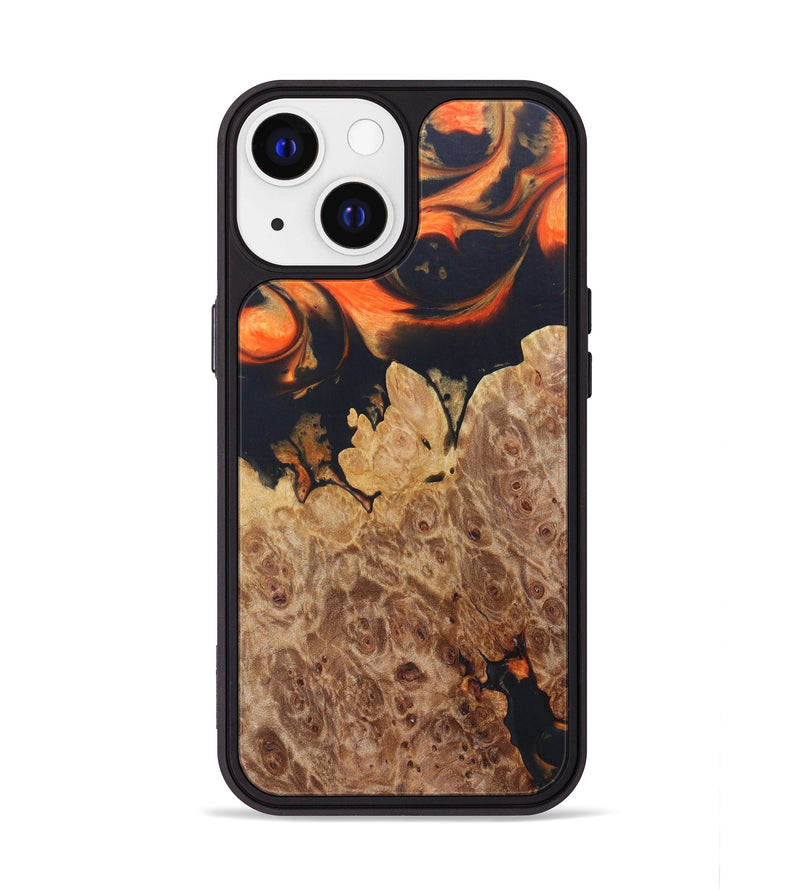 iPhone 13 Wood+Resin Phone Case - Sheldon (Lava, 624925)