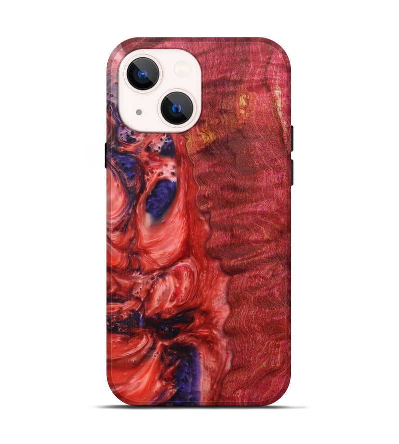 iPhone 13 Wood+Resin Live Edge Phone Case - Gabriell (Dark Red, 601242)