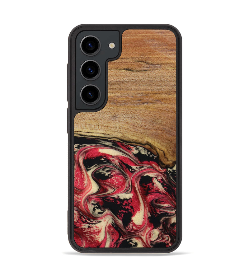 Galaxy S23 Wood+Resin Phone Case - Lottie (Red, 642570)