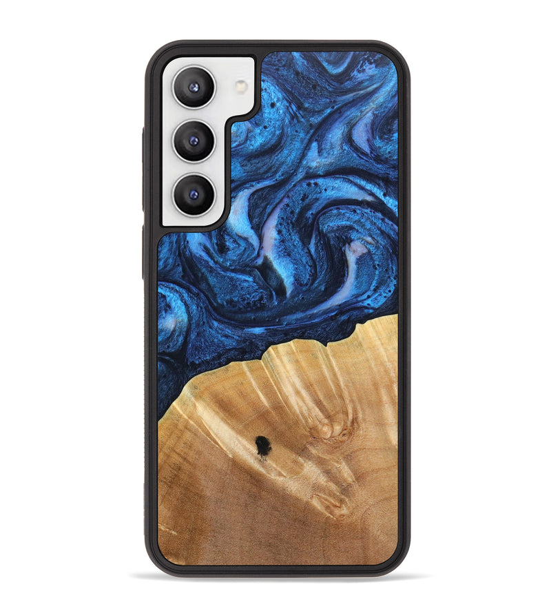 Galaxy S23 Plus Wood+Resin Phone Case - Amalia (Blue, 621707)