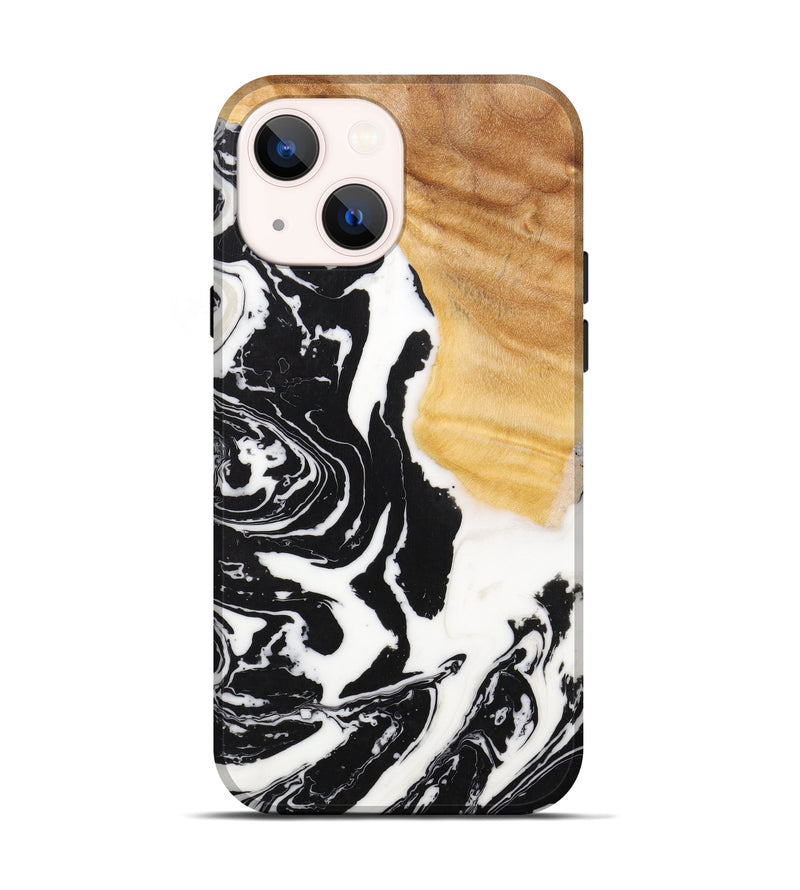 iPhone 13 Wood+Resin Live Edge Phone Case - Jase (Black & White, 635249)