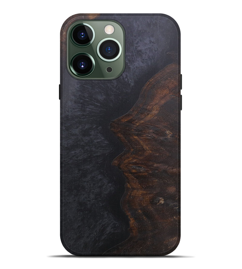 iPhone 13 Pro Max Wood+Resin Live Edge Phone Case - Canadian (Pure Black, 595484)