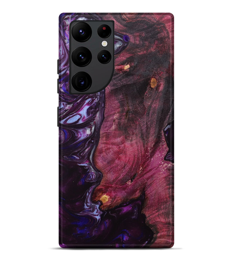 Galaxy S22 Ultra Wood+Resin Live Edge Phone Case - Dave (Purple, 631236)