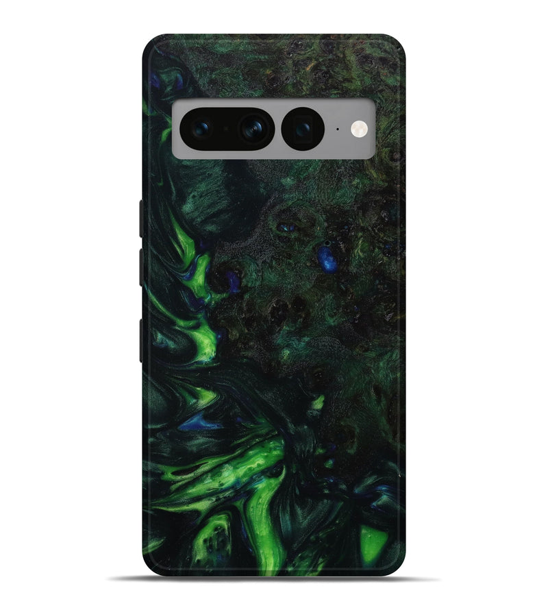 Pixel 7 Pro Wood+Resin Live Edge Phone Case - Arnold (Green, 645100)
