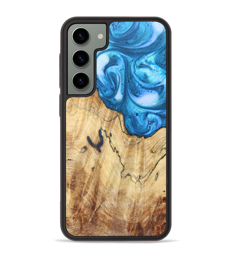 Galaxy S23 Plus Wood+Resin Phone Case - Aviana (Blue, 628202)