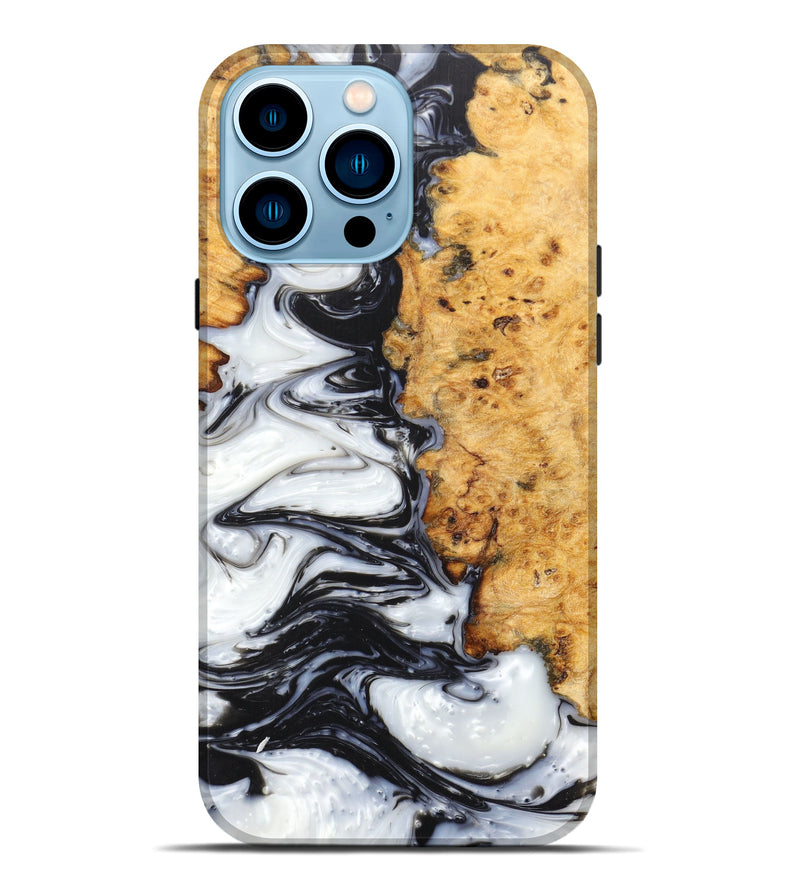 iPhone 14 Pro Max Wood+Resin Live Edge Phone Case - Tushar (Artist Pick, 605711)