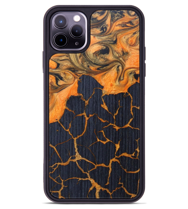 iPhone 11 Pro Max Wood+Resin Phone Case - Aayan (Lava, 624972)