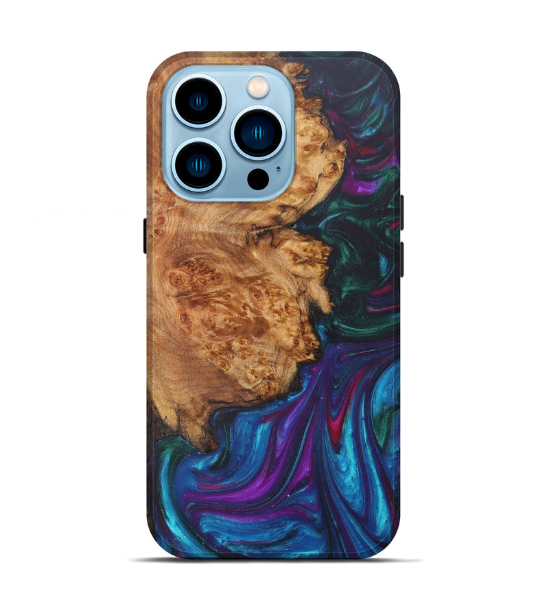 iPhone 14 Pro Wood+Resin Live Edge Phone Case - Kuldip (Artist Pick, 606779)