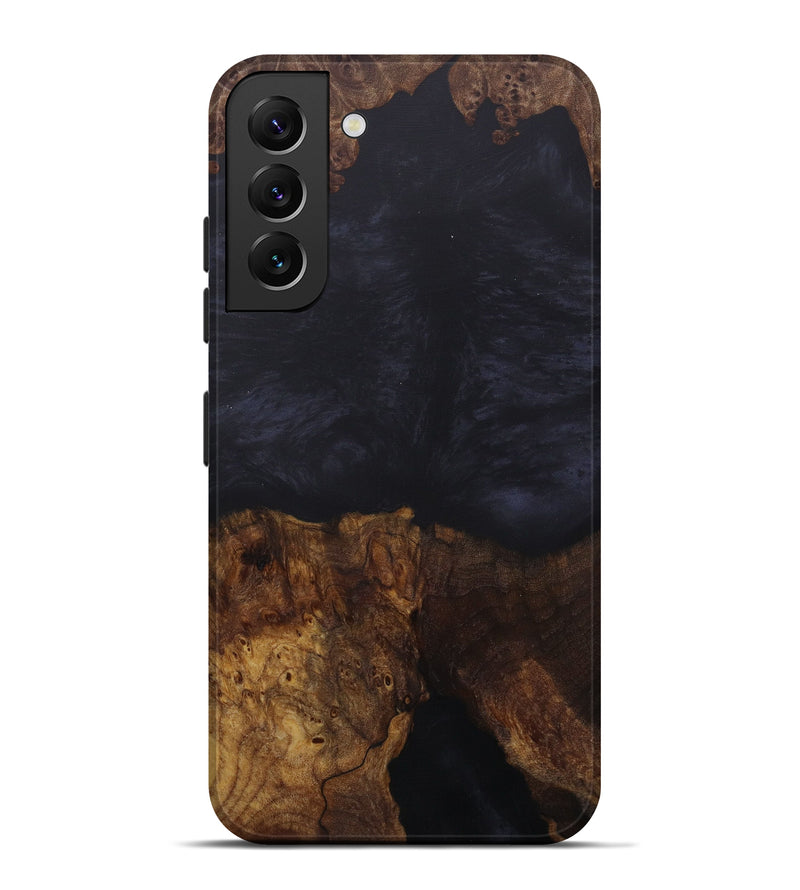 Galaxy S22 Plus Wood+Resin Live Edge Phone Case - Sherrye (Pure Black, 580086)