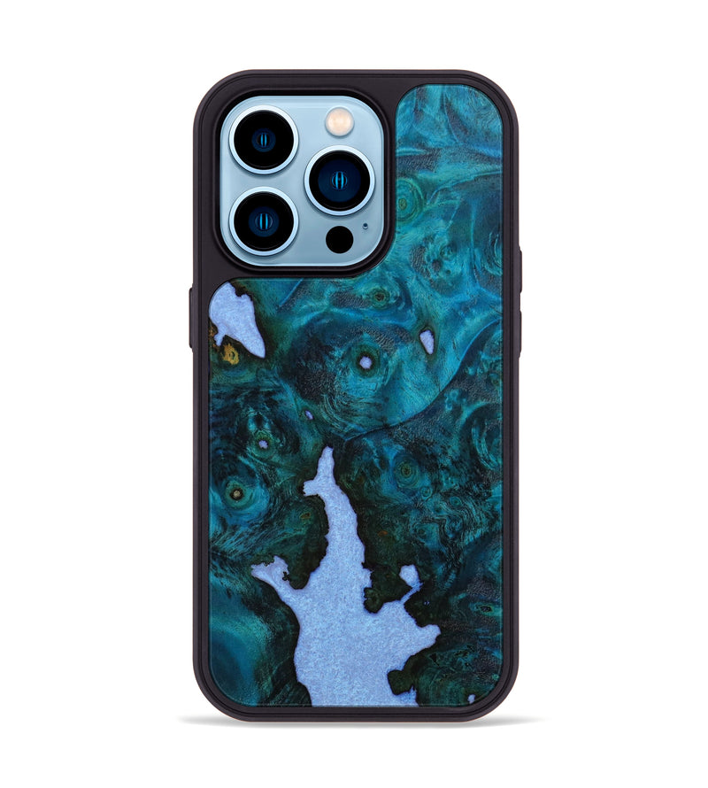 iPhone 14 Pro Wood+Resin Phone Case - Brock (Wood Burl, 643557)