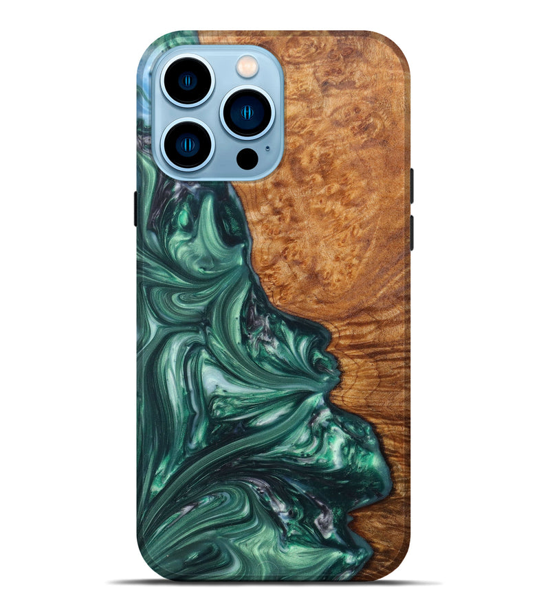iPhone 14 Pro Max Wood+Resin Live Edge Phone Case - Ky (Artist Pick, 607236)