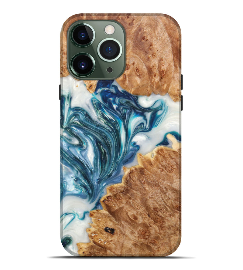 iPhone 13 Pro Max Wood+Resin Live Edge Phone Case - Devyn (Artist Pick, 628519)