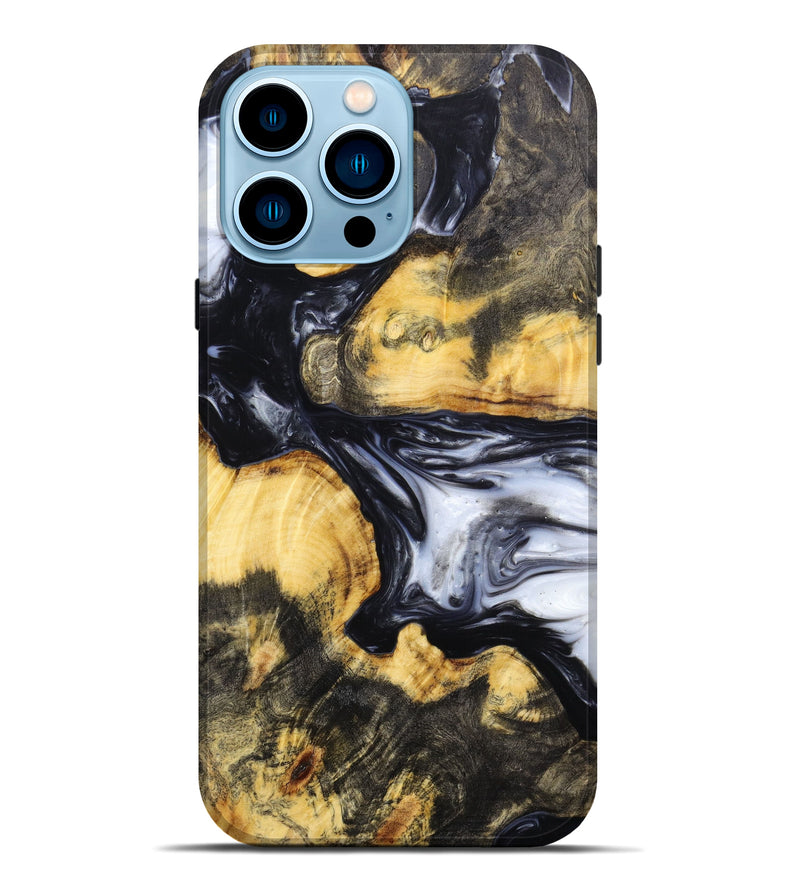 iPhone 14 Pro Max Wood+Resin Live Edge Phone Case - Duncan (Artist Pick, 632222)