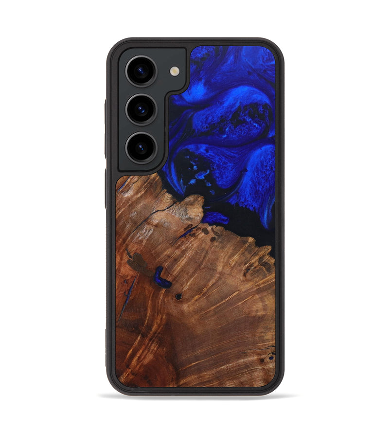 Galaxy S23 Wood+Resin Phone Case - Trudy (Blue, 635607)