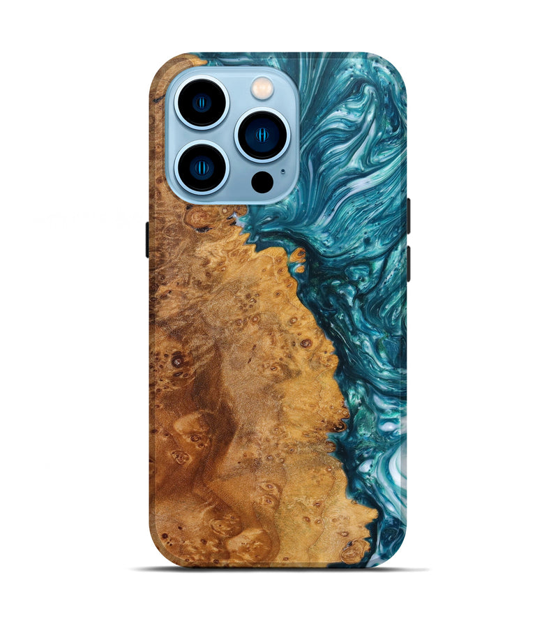 iPhone 14 Pro Wood+Resin Live Edge Phone Case - Erma (Artist Pick, 621694)