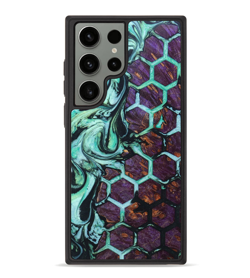 Galaxy S23 Ultra Wood+Resin Phone Case - Domonique (Pattern, 625673)