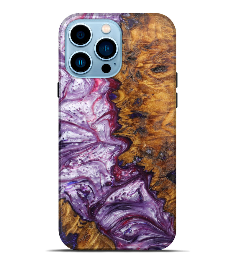 iPhone 14 Pro Max Wood+Resin Live Edge Phone Case - Jose (Artist Pick, 605688)