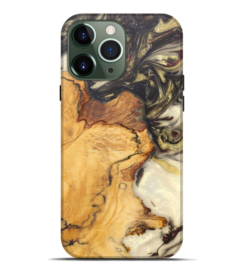 iPhone 13 Pro Max Wood+Resin Live Edge Phone Case - Kathi (Artist Pick, 605661)