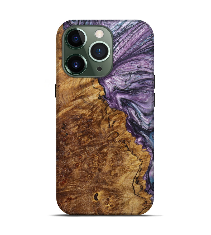 iPhone 13 Pro Wood+Resin Live Edge Phone Case - Wendell (Purple, 637524)