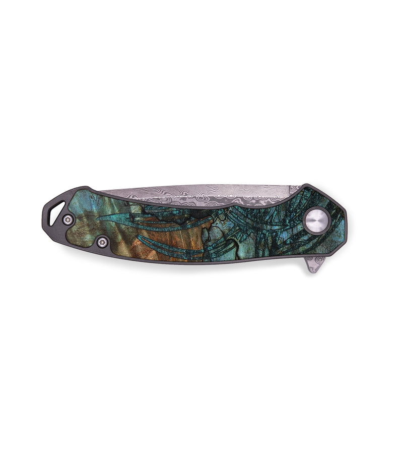 EDC Wood+Resin Pocket Knife - Teri (Spring, 640364)