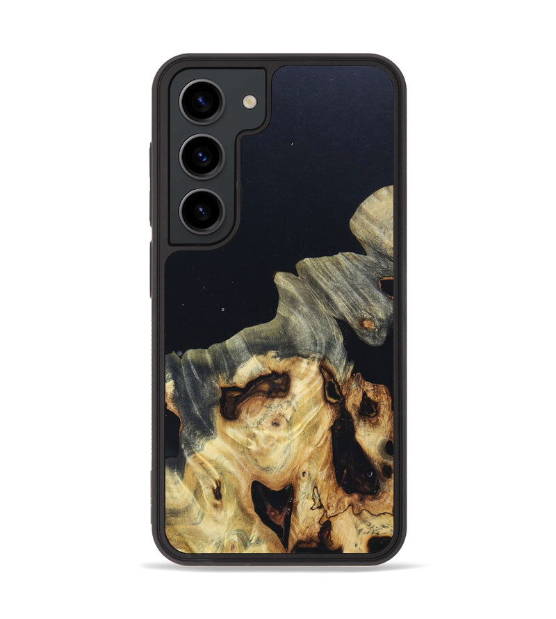 Galaxy S23 Wood+Resin Phone Case - Aarav (Black & White, 623647)