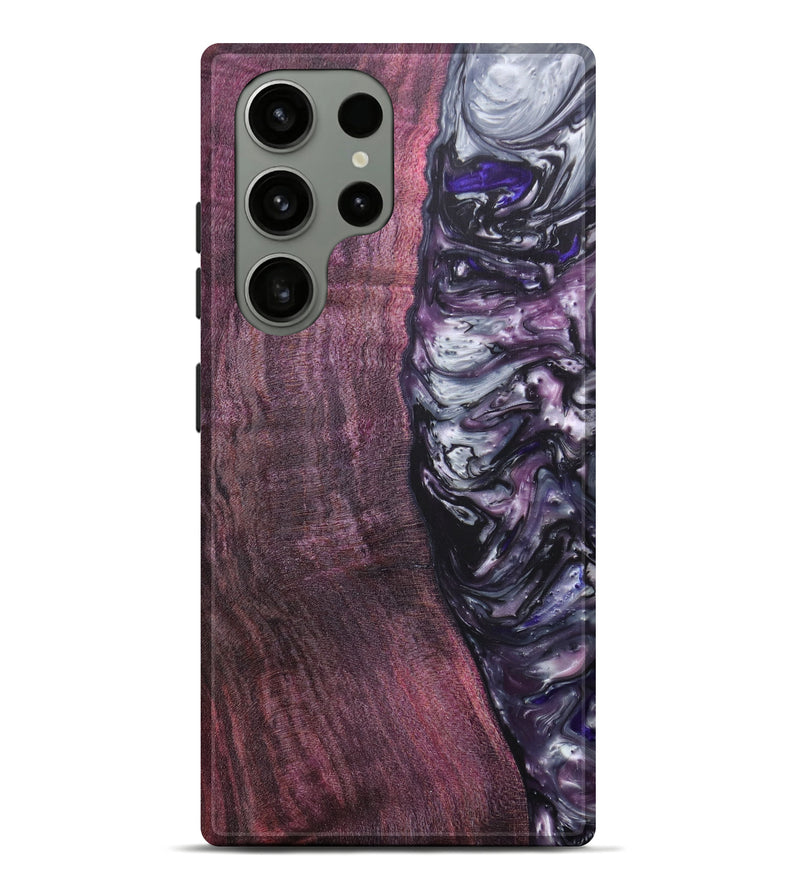 Galaxy S23 Ultra Wood+Resin Live Edge Phone Case - Jazlyn (Purple, 641020)