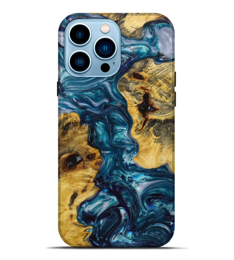 iPhone 14 Pro Max Wood+Resin Live Edge Phone Case - Rickie (Artist Pick, 642868)