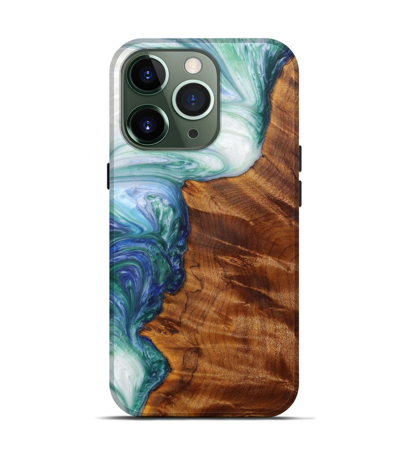 iPhone 13 Pro Wood+Resin Live Edge Phone Case - Elissa (Purple, 604606)