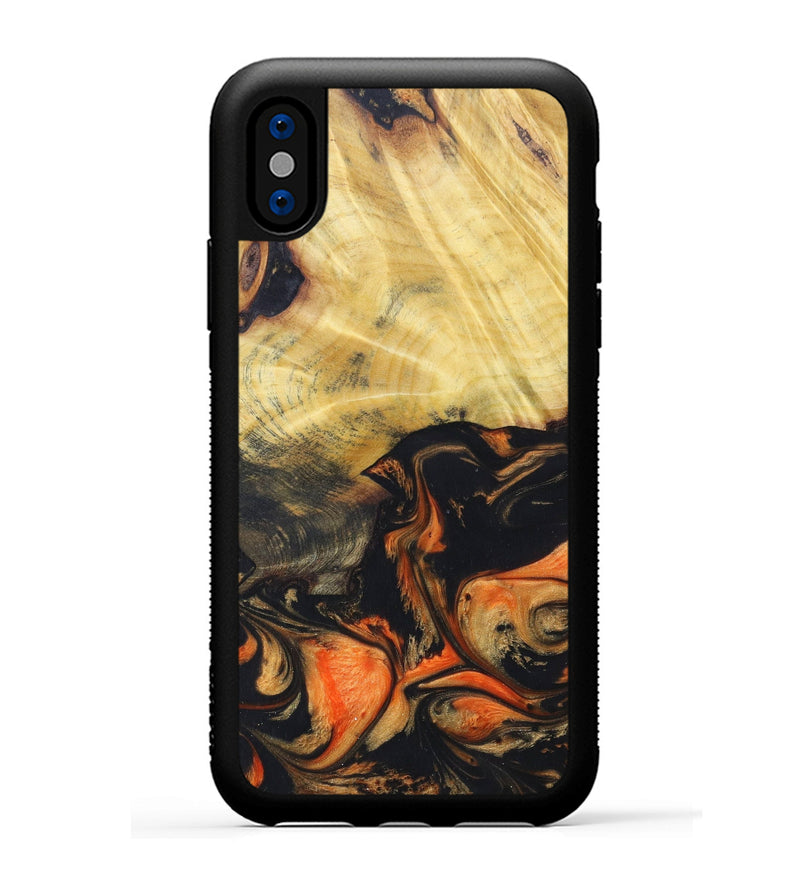 iPhone Xs Wood+Resin Phone Case - Maryann (Lava, 625085)