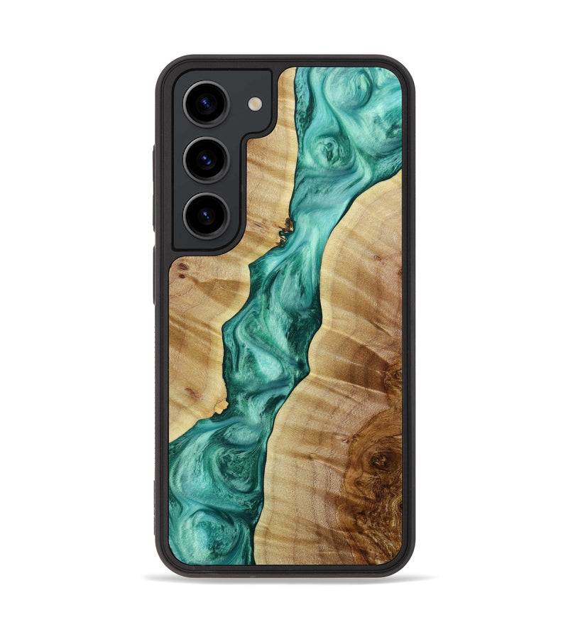 Galaxy S23 Wood+Resin Phone Case - Fannie (Green, 646401)