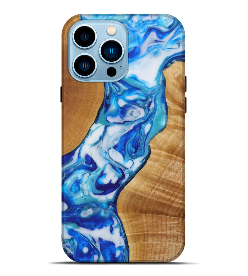 iPhone 14 Pro Max Wood+Resin Live Edge Phone Case - Marsha (Artist Pick, 647836)