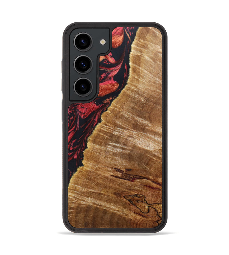 Galaxy S23 Wood+Resin Phone Case - Londyn (Red, 637697)