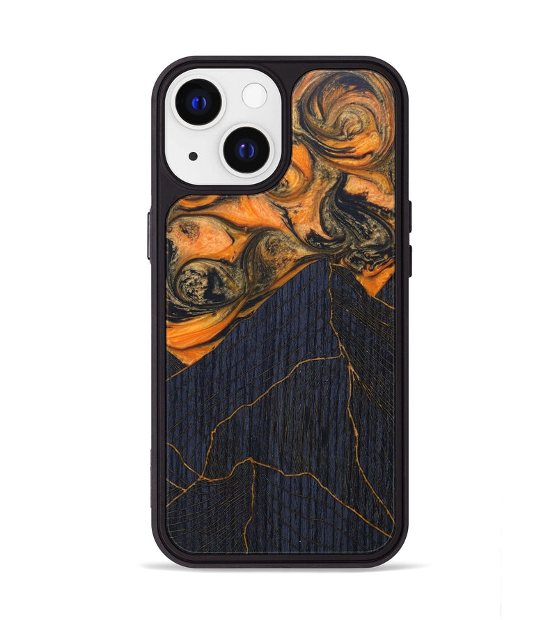 iPhone 13 Wood+Resin Phone Case - Amina (Lava, 624889)