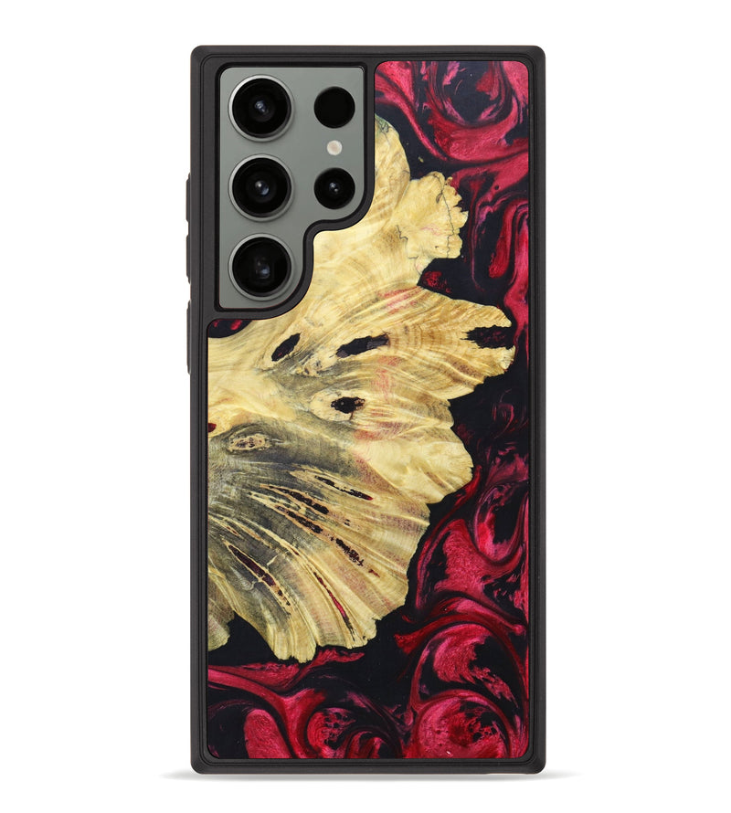 Galaxy S23 Ultra Wood+Resin Phone Case - Lottie (Red, 625589)